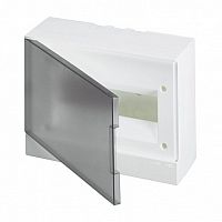 Распределительный шкаф Basic E, 12 мод., IP40, навесной, пластик, прозрачная серая дверь, с клеммами |  код. BEW402212 |  ABB